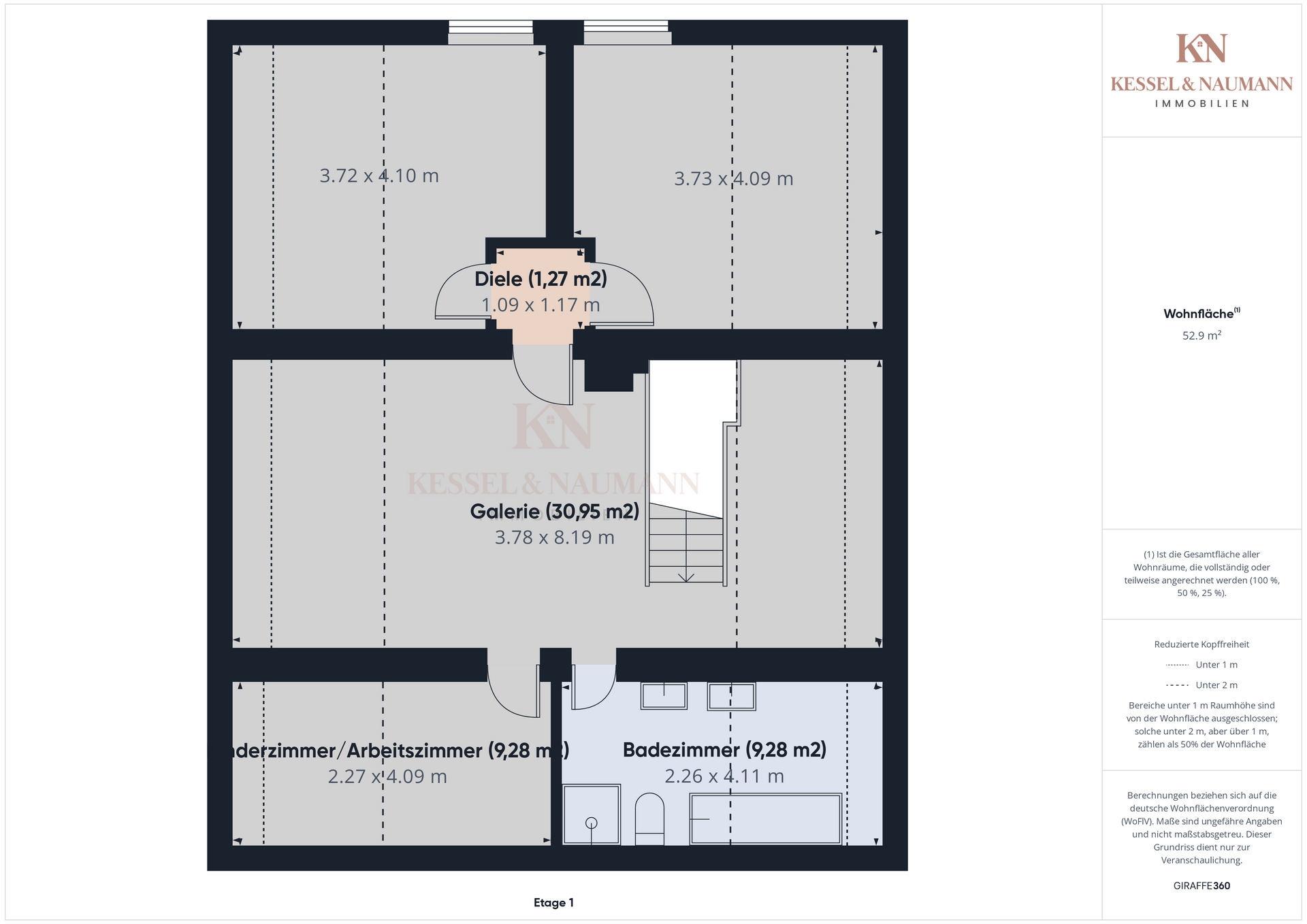 Grundriss obere Etage